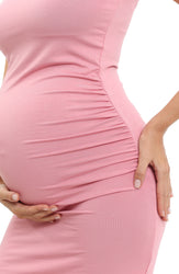 Pink Sleeveless Maternity Dress
