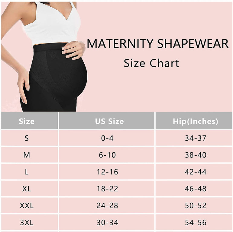 Black Seamless Maternity Shapewear,Prevent Thigh Chaffing, Belly Support