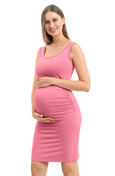 Rose Sleeveless Maternity Dress